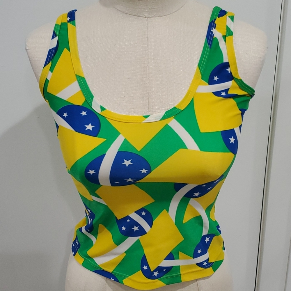 Brazilian Flag Tank Top S